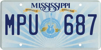 MS license plate MPU687