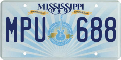 MS license plate MPU688