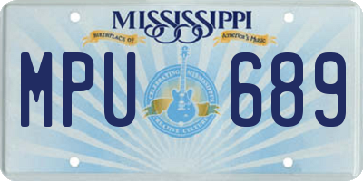 MS license plate MPU689