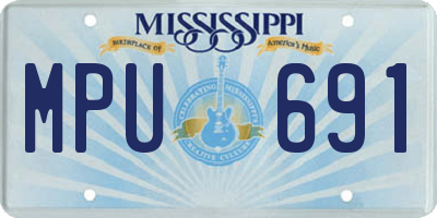 MS license plate MPU691