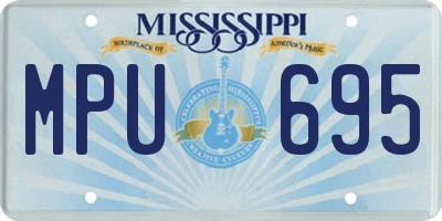 MS license plate MPU695