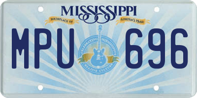MS license plate MPU696