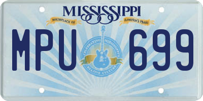 MS license plate MPU699