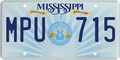 MS license plate MPU715