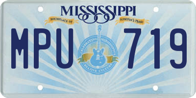 MS license plate MPU719