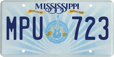 MS license plate MPU723
