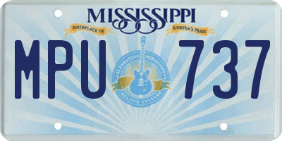 MS license plate MPU737