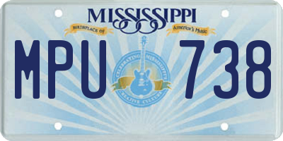 MS license plate MPU738