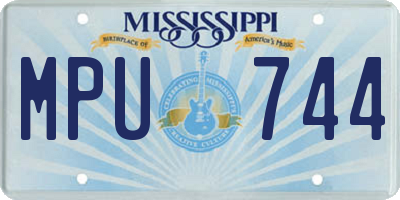 MS license plate MPU744