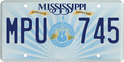 MS license plate MPU745