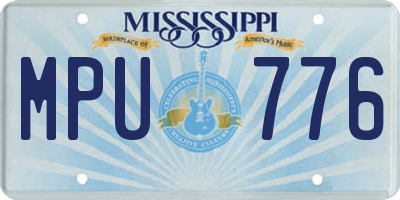 MS license plate MPU776