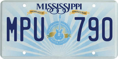 MS license plate MPU790