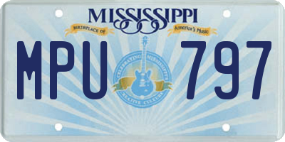 MS license plate MPU797
