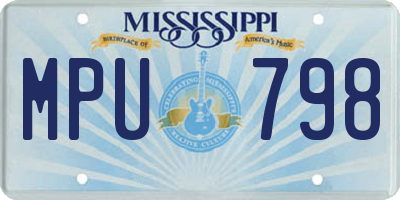 MS license plate MPU798