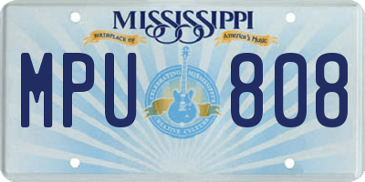 MS license plate MPU808
