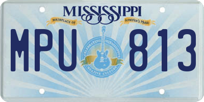 MS license plate MPU813