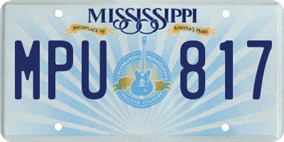 MS license plate MPU817