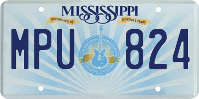 MS license plate MPU824