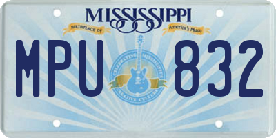 MS license plate MPU832