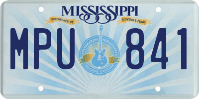 MS license plate MPU841