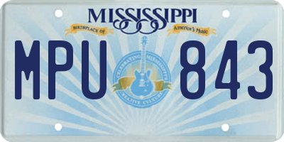 MS license plate MPU843