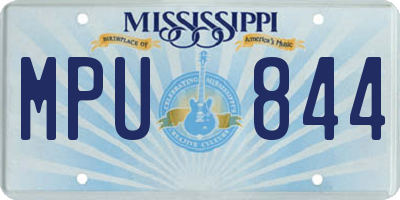 MS license plate MPU844