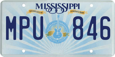 MS license plate MPU846