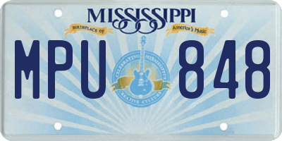 MS license plate MPU848
