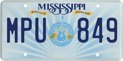 MS license plate MPU849