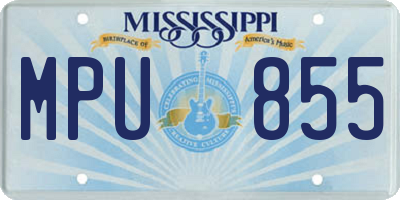MS license plate MPU855