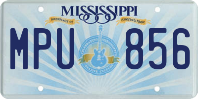 MS license plate MPU856