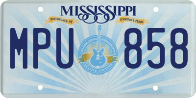 MS license plate MPU858