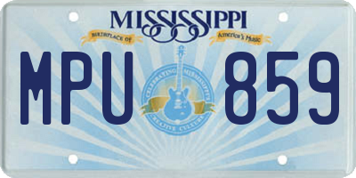 MS license plate MPU859