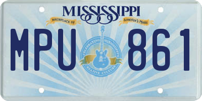 MS license plate MPU861