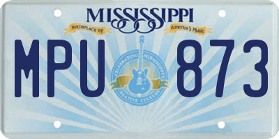 MS license plate MPU873