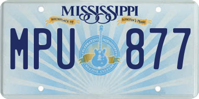 MS license plate MPU877