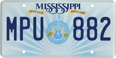 MS license plate MPU882