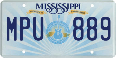 MS license plate MPU889