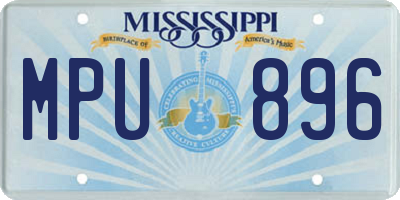MS license plate MPU896