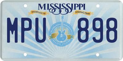 MS license plate MPU898