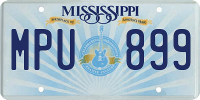 MS license plate MPU899