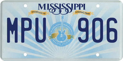 MS license plate MPU906