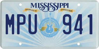 MS license plate MPU941