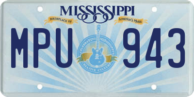 MS license plate MPU943