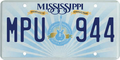 MS license plate MPU944
