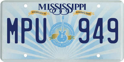 MS license plate MPU949