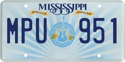 MS license plate MPU951