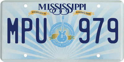 MS license plate MPU979