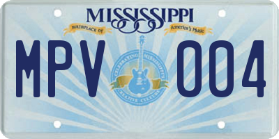MS license plate MPV004