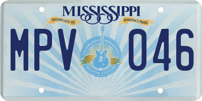 MS license plate MPV046
